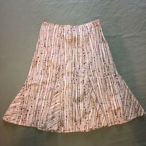 Jaclyn Smith Size 8 100% Cotton Skirt, Tan & Brown